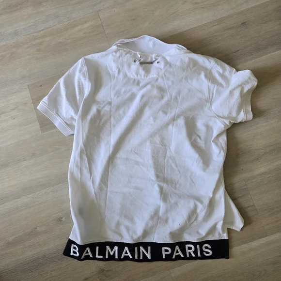 Balmain Paris White Polo Shirt - Picture 3 of 4